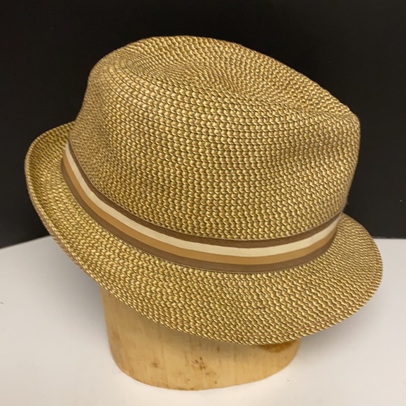 Herman Paper Straw Hat Trilby Style Size XL